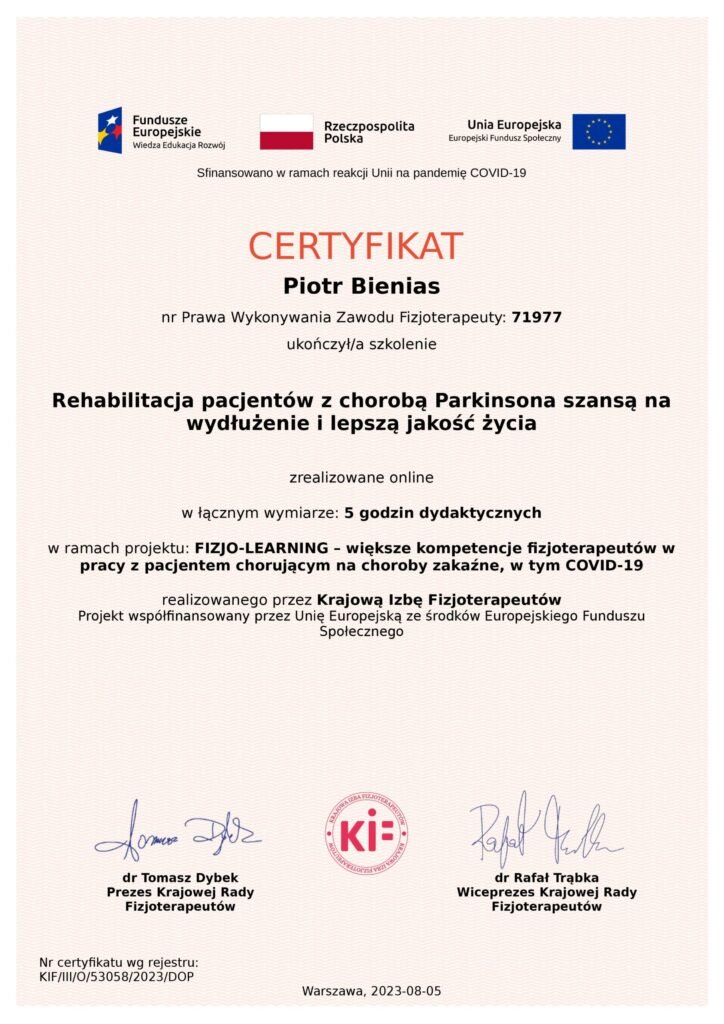 Rehabilitacja pacjentów z chorobą Parkinsona szansą na wydłużenie i lepszą jakość życia